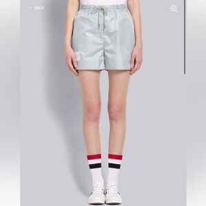 Thom Browne women logo-patch track shorts size 40